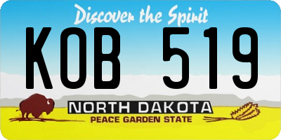 ND license plate KOB519