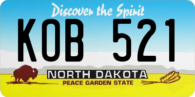 ND license plate KOB521