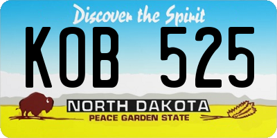 ND license plate KOB525