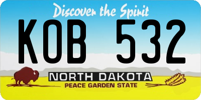 ND license plate KOB532