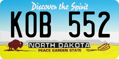 ND license plate KOB552