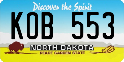 ND license plate KOB553