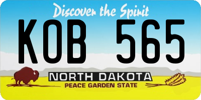 ND license plate KOB565