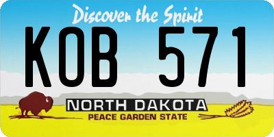 ND license plate KOB571