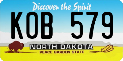 ND license plate KOB579
