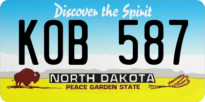 ND license plate KOB587