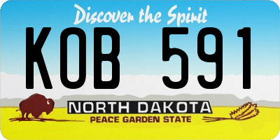 ND license plate KOB591
