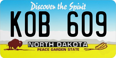 ND license plate KOB609