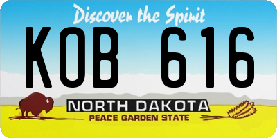 ND license plate KOB616