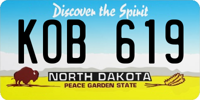 ND license plate KOB619