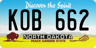 ND license plate KOB662