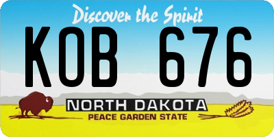 ND license plate KOB676