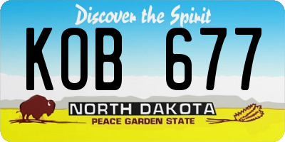 ND license plate KOB677