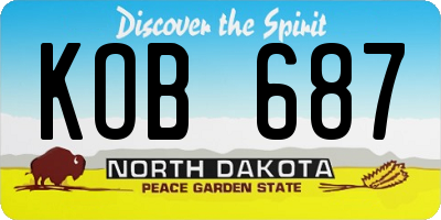 ND license plate KOB687