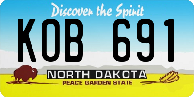 ND license plate KOB691