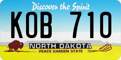 ND license plate KOB710