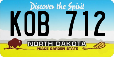 ND license plate KOB712