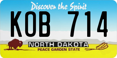ND license plate KOB714