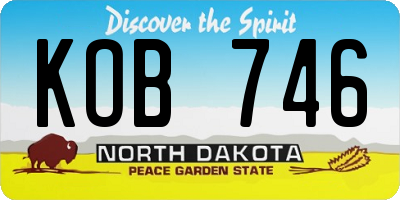 ND license plate KOB746