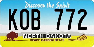 ND license plate KOB772