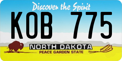 ND license plate KOB775