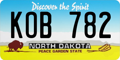 ND license plate KOB782