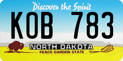 ND license plate KOB783