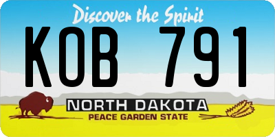 ND license plate KOB791