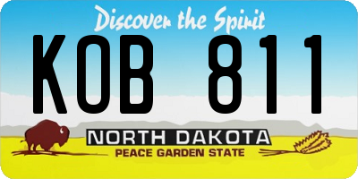 ND license plate KOB811