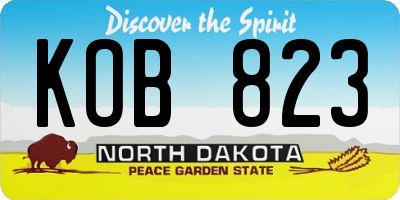 ND license plate KOB823