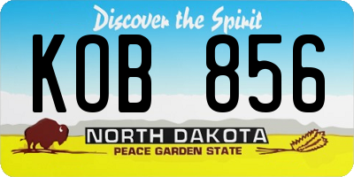 ND license plate KOB856