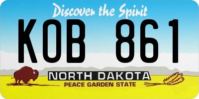 ND license plate KOB861