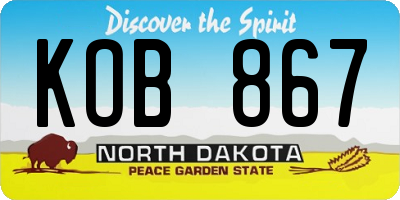 ND license plate KOB867