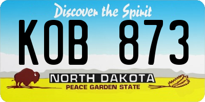 ND license plate KOB873