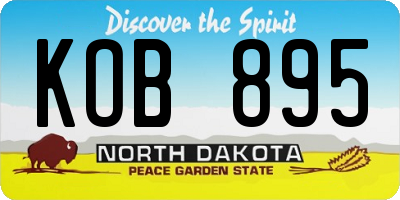ND license plate KOB895