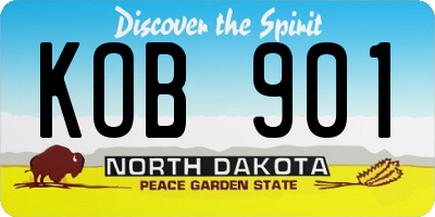 ND license plate KOB901