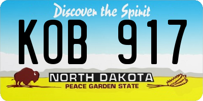 ND license plate KOB917