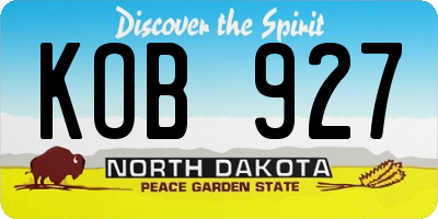 ND license plate KOB927