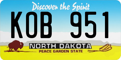 ND license plate KOB951