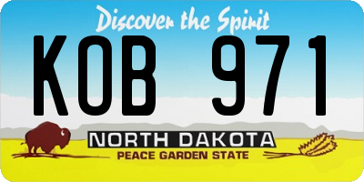 ND license plate KOB971