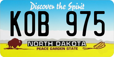 ND license plate KOB975