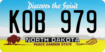 ND license plate KOB979