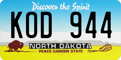 ND license plate KOD944