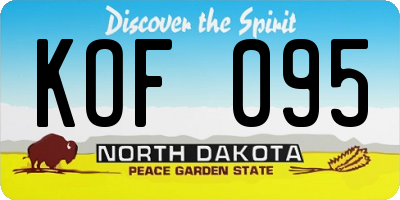 ND license plate KOF095