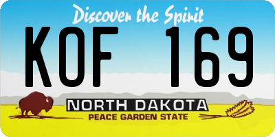 ND license plate KOF169