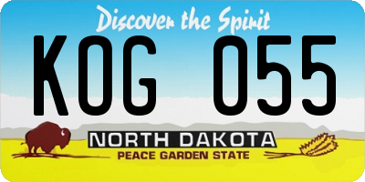 ND license plate KOG055