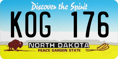 ND license plate KOG176