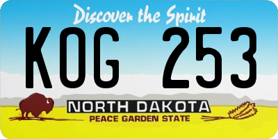 ND license plate KOG253