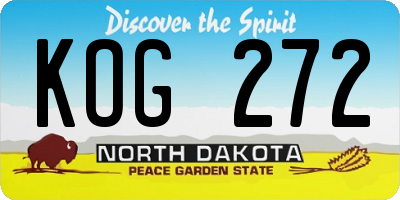 ND license plate KOG272