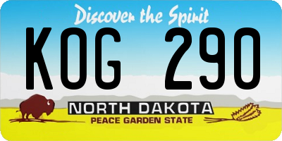 ND license plate KOG290